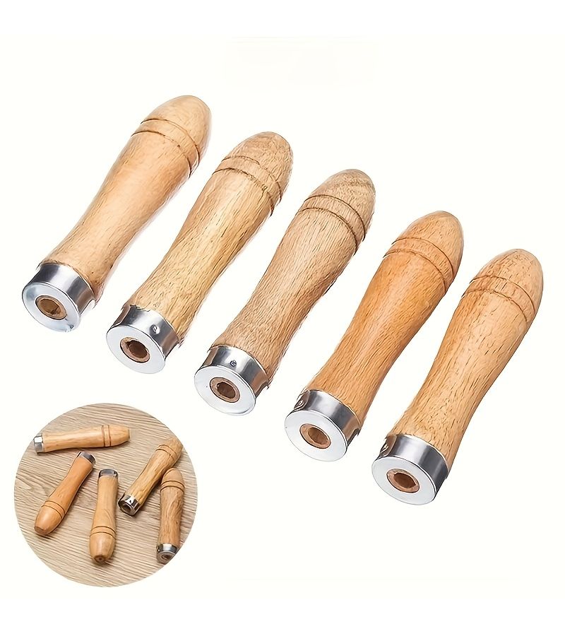 10 Pieces 3.54 Inch Wooden File Handles Solid Wood With Rust Resistant Metal Ferrules Comfortable Grip Standard Fit For Most Files Ideal For Woodworking Polishing And Craft Tools For Workshops And DIYers - Image 4