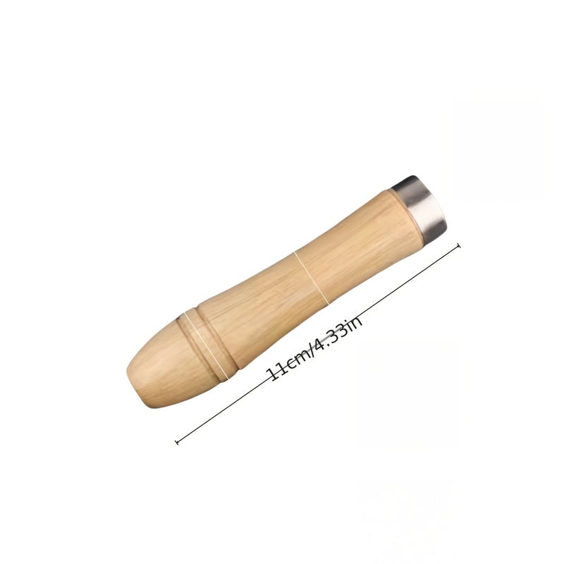 10 Pieces 3.54 Inch Wooden File Handles Solid Wood With Rust Resistant Metal Ferrules Comfortable Grip Standard Fit For Most Files Ideal For Woodworking Polishing And Craft Tools For Workshops And DIYers - Image 3