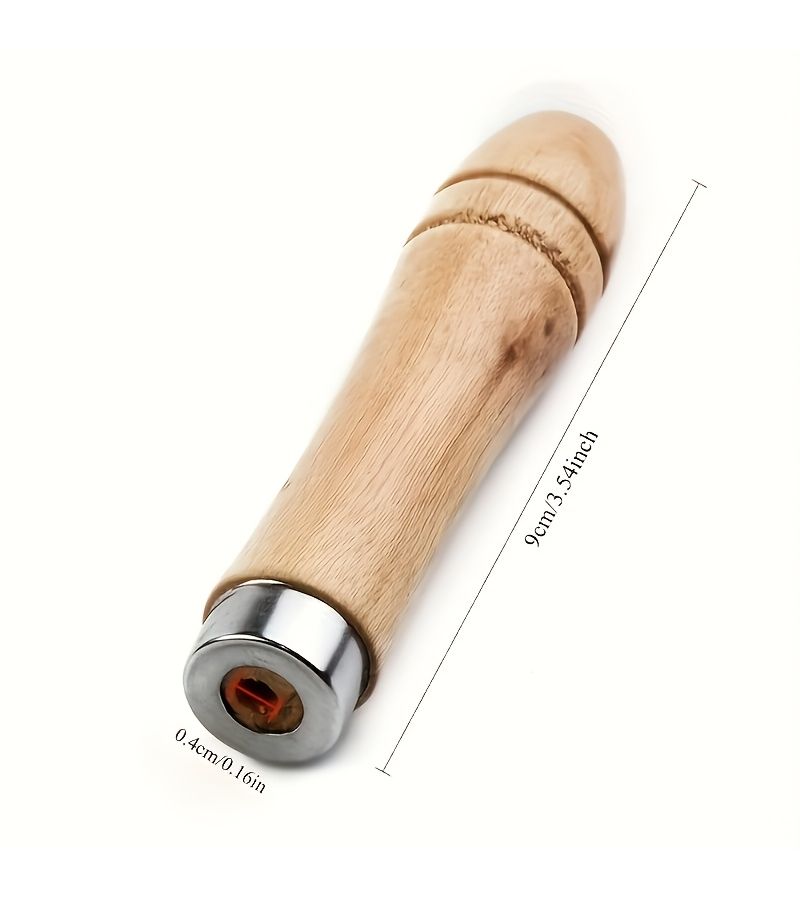 10 Pieces 3.54 Inch Wooden File Handles Solid Wood With Rust Resistant Metal Ferrules Comfortable Grip Standard Fit For Most Files Ideal For Woodworking Polishing And Craft Tools For Workshops And DIYers - Image 2