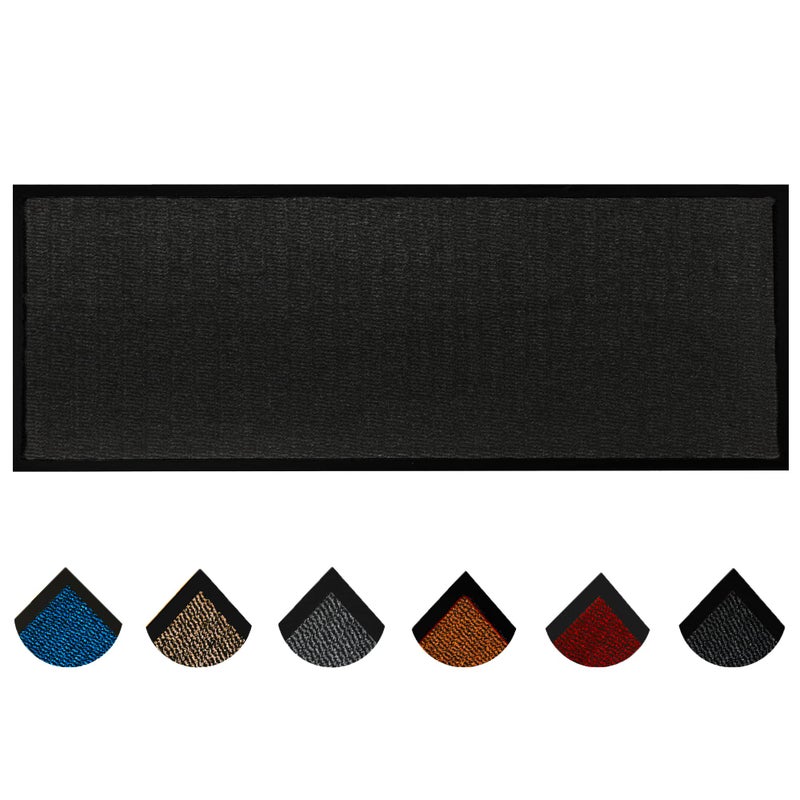 Homatz Hallway Runner Rug Heavy Duty NonSlip Rubber Back Anthracite 60x120cm Long Runner  Dirt Trapper Water Absorbent Mat Washable Carpet for Hallway Kitchen Living Room