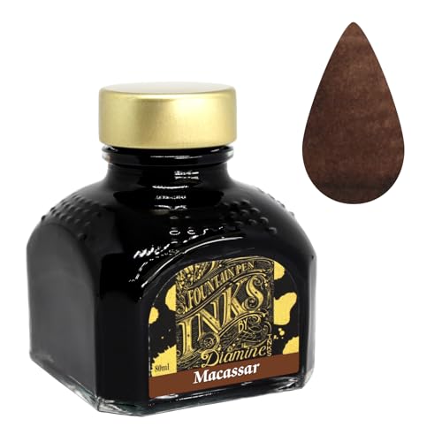 Diamine 80ml Fountain Pen Ink Bottle Macassar - Image 1