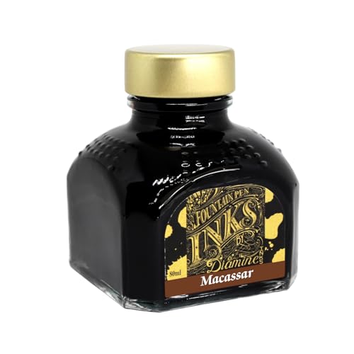 Diamine 80ml Fountain Pen Ink Bottle Macassar - Image 3