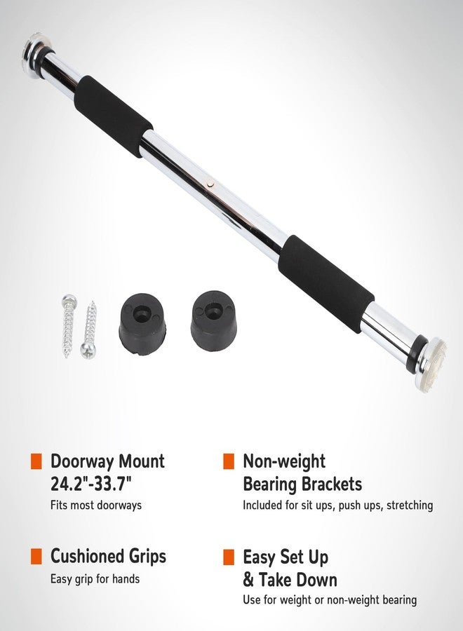 Blusaryme Pull Up Bar for Doorway 23.6in Adjustable Door Mounted Heavy Duty Steel Body Workout Chin Up for Home Exercise Fitness(Black) - Image 4