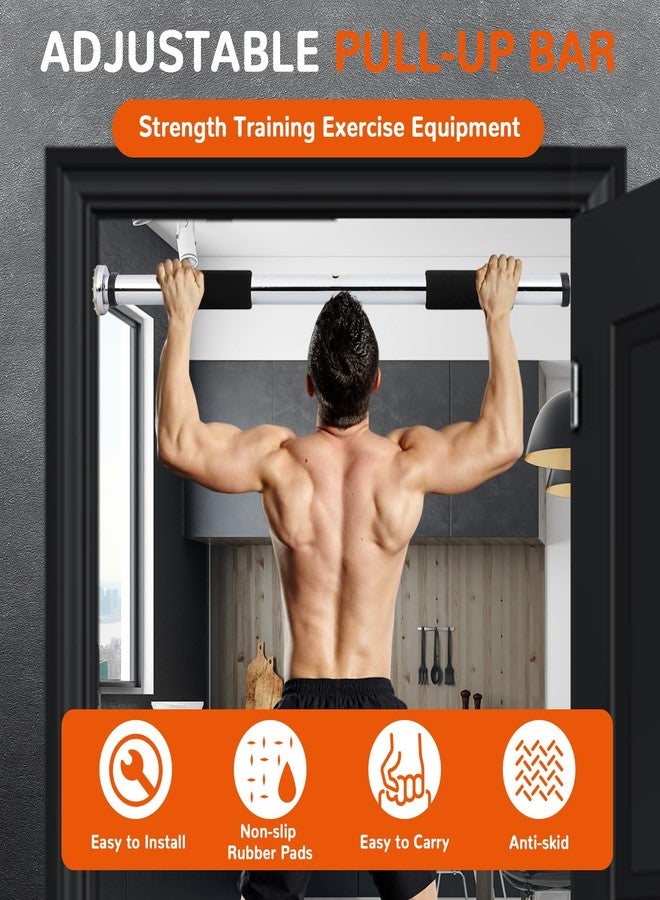 Blusaryme Pull Up Bar for Doorway 23.6in Adjustable Door Mounted Heavy Duty Steel Body Workout Chin Up for Home Exercise Fitness(Black) - Image 5