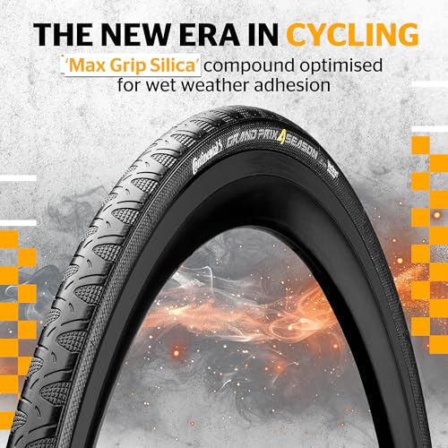 Continental Grand Prix 4-Season Bicycle Tire (700x23, Wire Beaded, Black) - Image 4
