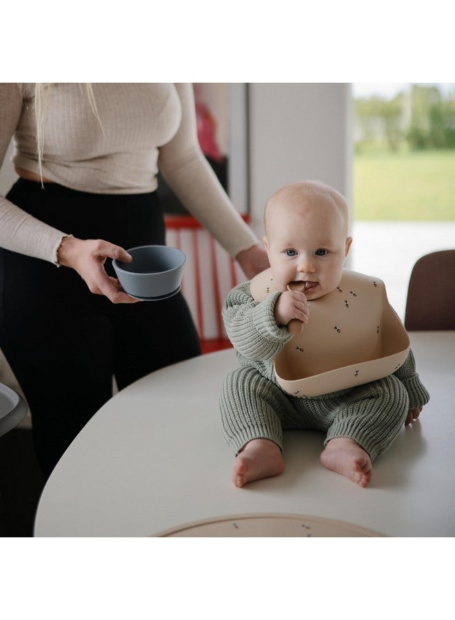 mushie Silicone Baby Bib | Adjustable Fit Waterproof Bibs (Bees) - Image 2