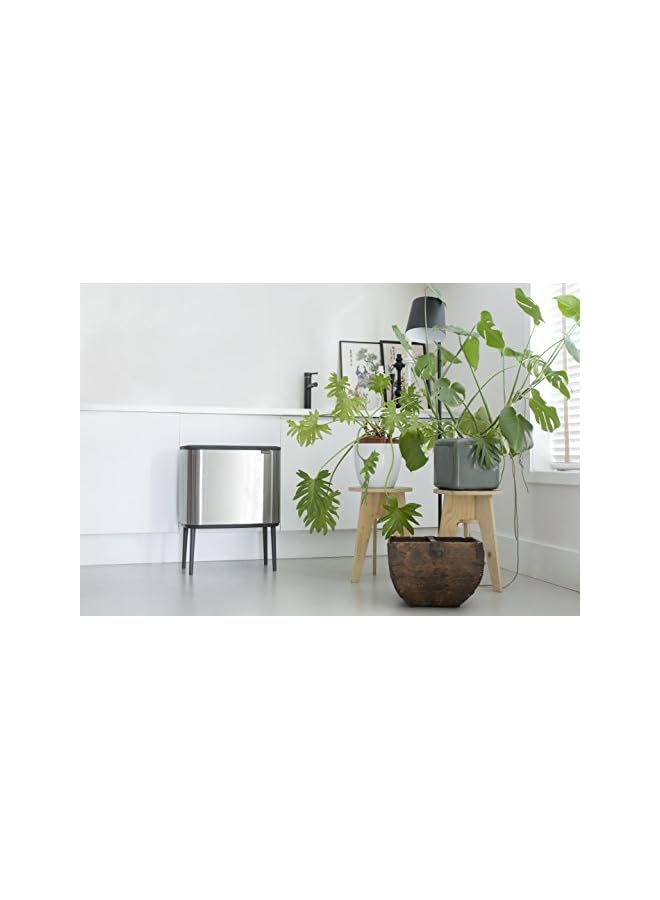 Raxoom 315848 bo touch bin with plastic bucket, 36 l-matt steel fingerprint proof, 1 inner - Image 4