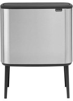 Raxoom 315848 bo touch bin with plastic bucket, 36 l-matt steel fingerprint proof, 1 inner  - Image 1