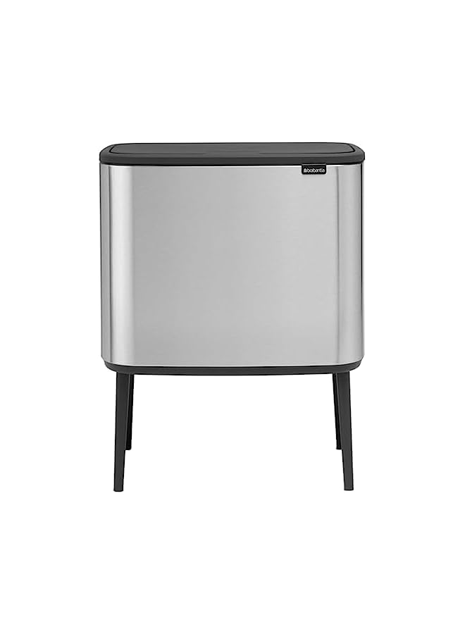 Raxoom 315848 bo touch bin with plastic bucket, 36 l-matt steel fingerprint proof, 1 inner - Image 2