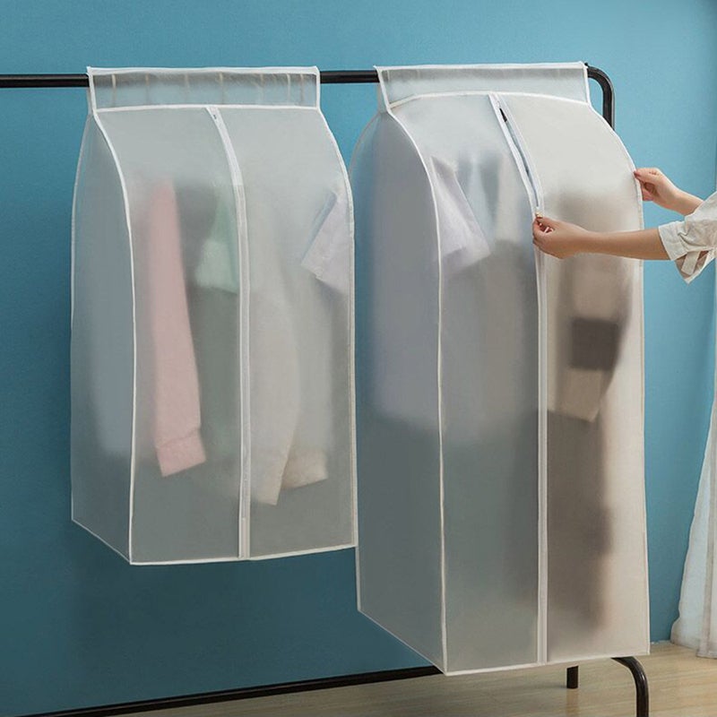 Garment Clothes Cover Protector Hanging Garment Storage Bag Translucent Waterproof Hanging Storage Bag for Wardrobe with Full Zipper - Image 5