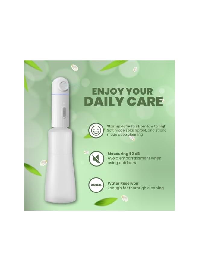 The Bros Portable Electric Bidet Shattaf with 350ml Reservoir - High Pressure USB-C Rechargeable Handheld Travel Bidet, Water Sprayer for Women, Men and Baby Care Toilet Shower Head, Personal Hygiene - Image 2