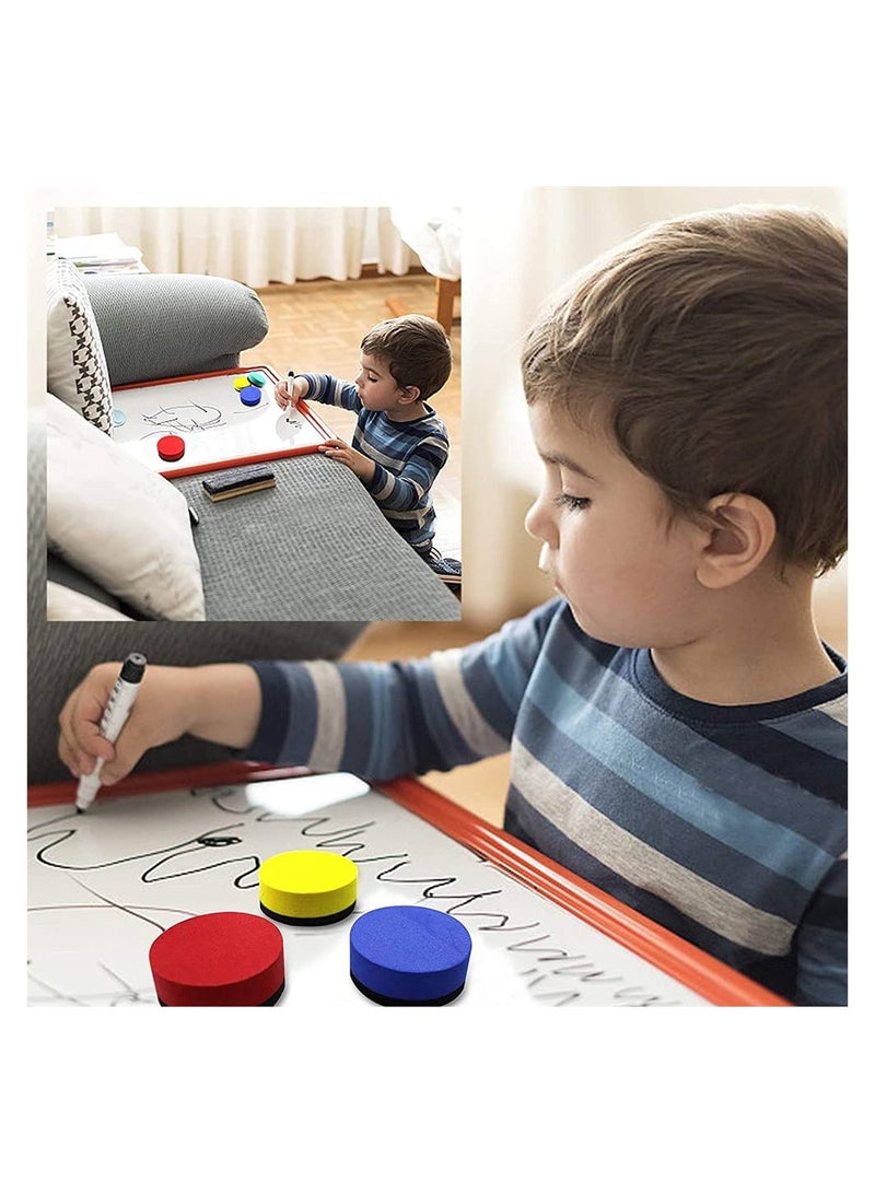 48 Pack Round Whiteboard Eraser Magnetic Whiteboard Dry Erase Erasers Chalkboard Cleaner Wiper for Kids and Classroom Teacher Supplies Home and Office