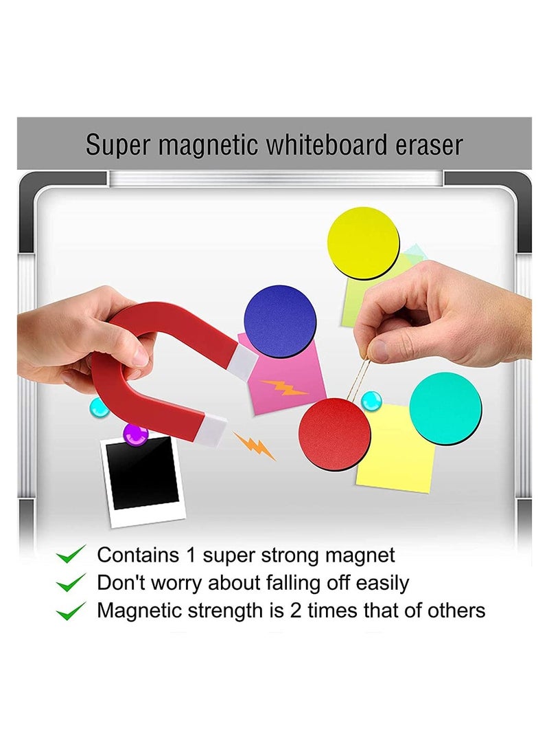 48 Pack Round Whiteboard Eraser Magnetic Whiteboard Dry Erase Erasers Chalkboard Cleaner Wiper for Kids and Classroom Teacher Supplies Home and Office