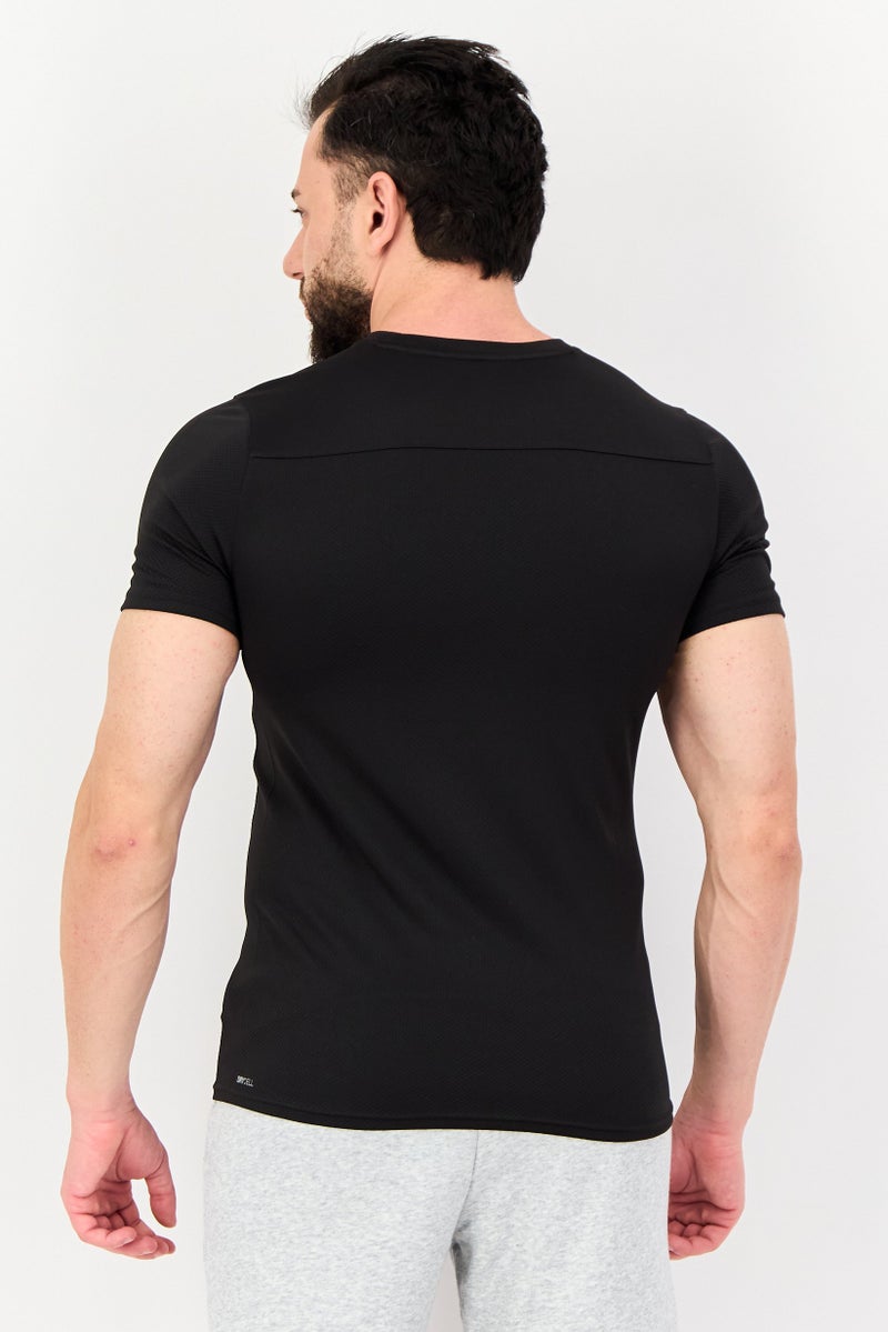 PUMA Men Sportswear Fit Brand Logo Short Sleeves Training T-Shirt, Black - Image 3