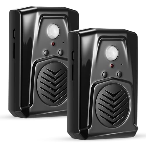 Saysurey 2 Pcs Motion Activated Voice Sensor PIR Infrared Speaker for Haunted House USB MP3 Downloadable Scream Box with Halloween and Christmas Music Horror Sound Effects PlayerBlack - Image 1