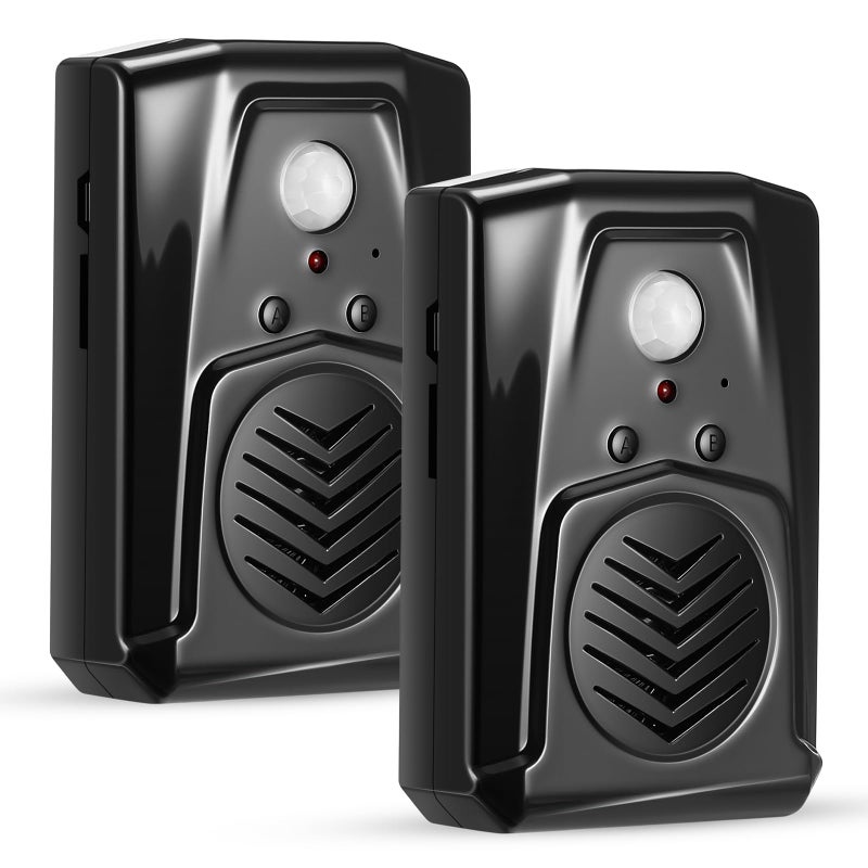 Saysurey 2 Pcs Motion Activated Voice Sensor PIR Infrared Speaker for Haunted House USB MP3 Downloadable Scream Box with Halloween and Christmas Music Horror Sound Effects PlayerBlack - Image 2