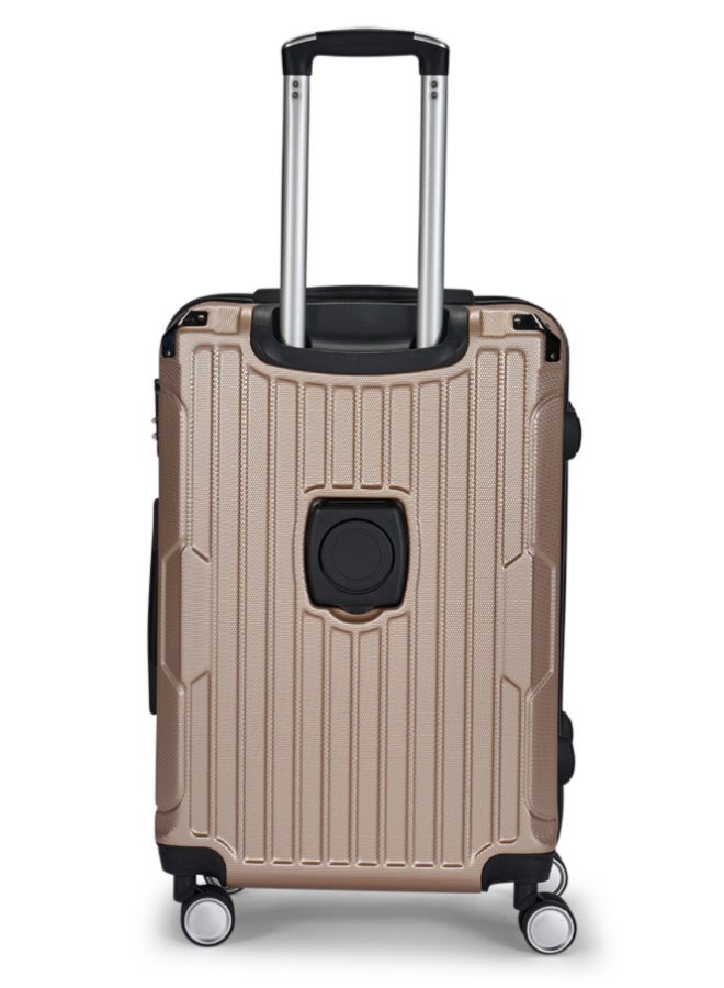 LIMRA Travel Bags 20-Inch Lightweight ABS Carry-On Luggage – 360° Spinner Wheels – Hard Shell Suitcase with Telescopic Handle Gold - Image 3