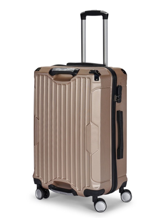 LIMRA Travel Bags 20-Inch Lightweight ABS Carry-On Luggage – 360° Spinner Wheels – Hard Shell Suitcase with Telescopic Handle Gold - Image 1