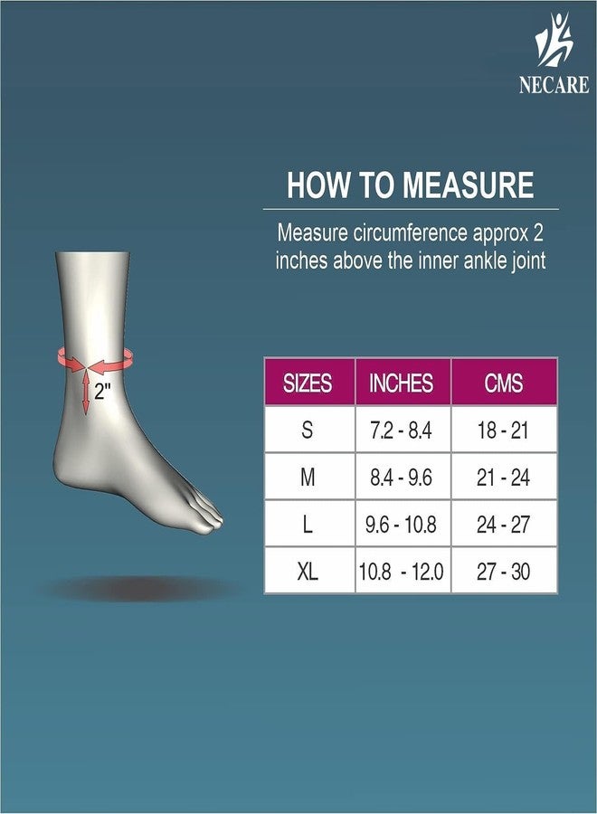 NECARE Premium Blended Nylon Orthopedic Ankle Cap (1 PAIR) | Compression Support for Pain Relief, Sprains, Swelling, Sports & Gym | 4-Way Ankle Sleeves For Men & Women (XXL, BEIGE) - Image 5