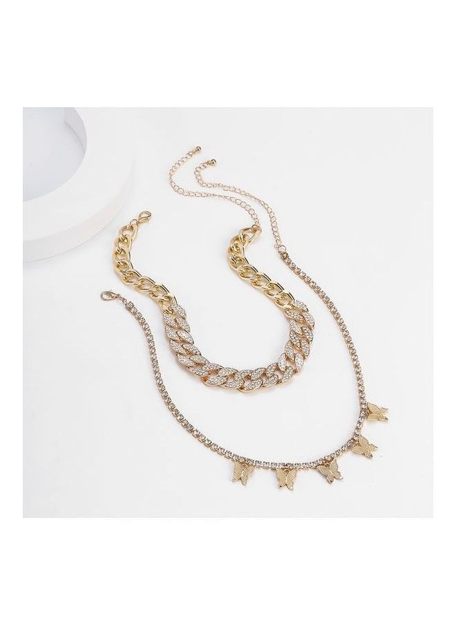 NIBEMINENT - Women's Multi-layer Chain Butterfly Decor Necklace - Image 1