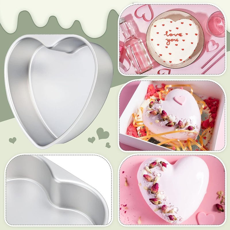 Rinkle Trendz Aluminium Heart Cake Mould Cake Pan Cake Tin 9 Inches for Baking 1 kg Cake for Oven - Image 5