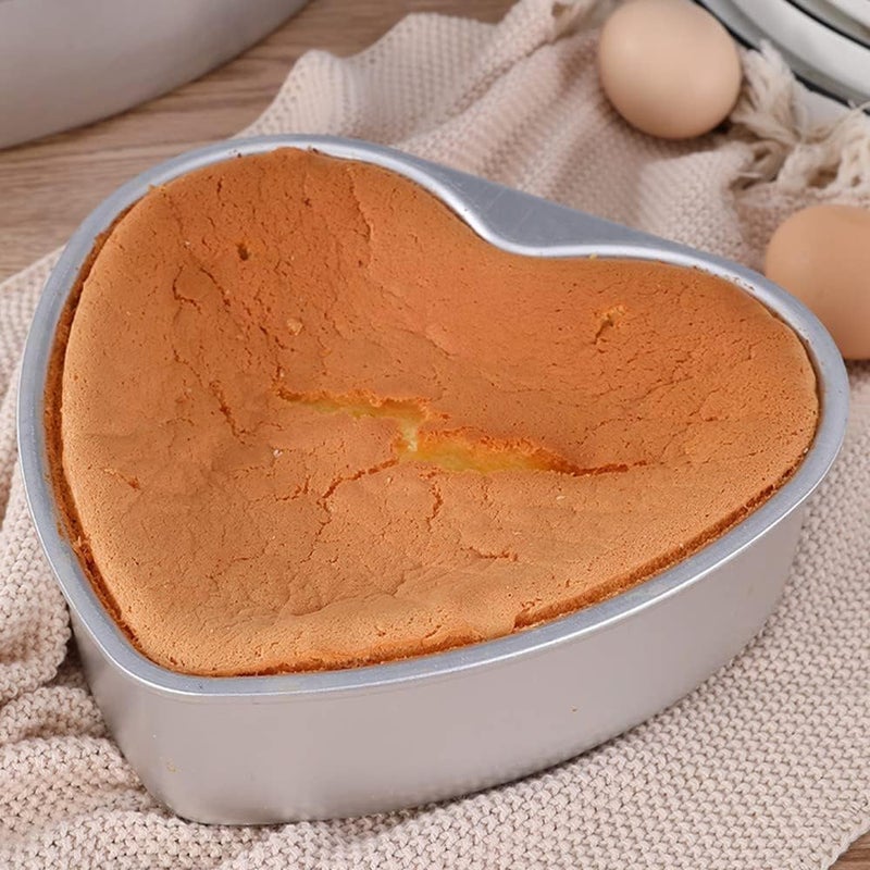 Rinkle Trendz Aluminium Heart Cake Mould Cake Pan Cake Tin 9 Inches for Baking 1 kg Cake for Oven - Image 2