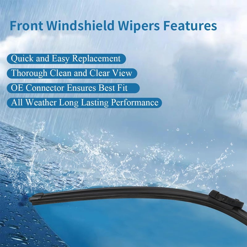 WINNERS Windshield Wiper Blades Set for 2024-2025 Chevy Trax - Driver and Passenger Side Replacement - Image 5