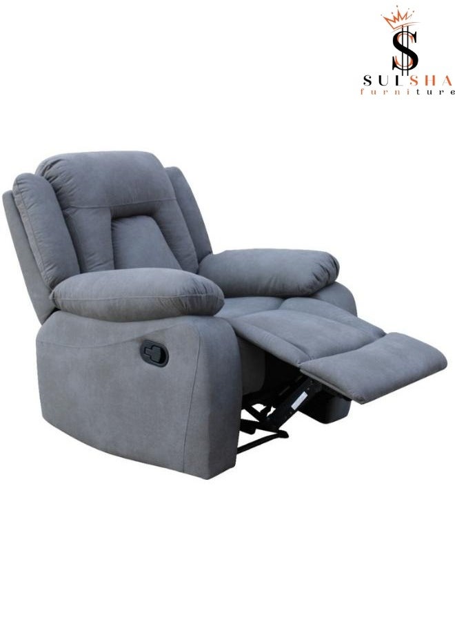 SULSHA Modern Style Ideal Design Dawson Relaxing Recliner Single Living Room Sofa For The Perfect Stylish Home Grey  - Image 2