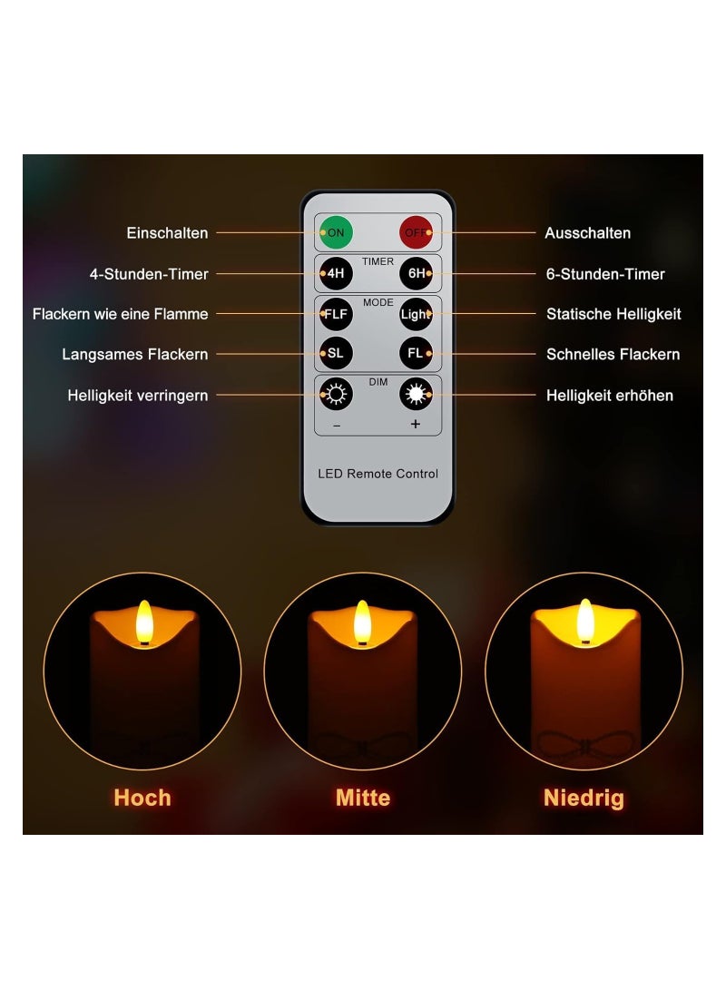 Excefore 2 Pcs LED Candles Flickering Flameless Candles with Remote Control Timer, Tealights Candle Small Electric Fake Tea Candle Realistic for Wedding  - Image 5