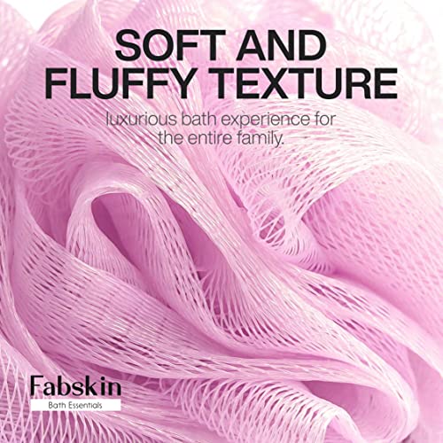 FABSKIN Loofah for Bathing | Bath Shower Sponge Scrubber Exfoliator for Women and Men | Body Wash Scrub | Bath Scrubber for Body (Pink) - Image 5