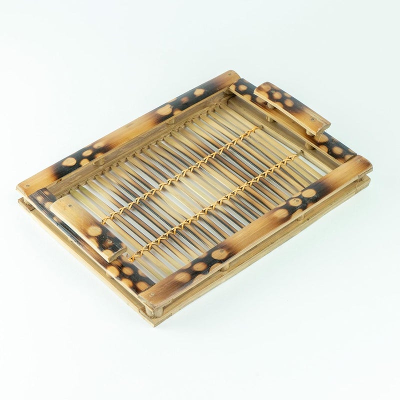JUNSU CRAFT RA Junsu Craft Handmade Bamboo Tray EcoFriendly MultiPurpose Serving Tray Perfect for Breakfast in Bed Kitchen and Decorative Home Use 11 X 85 Inch - Image 1