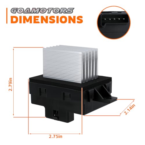 GoaMotors محرك مقاوم هواء HVAC من GoaMotors 8E5Z19E624A متوافق مع فورد فيوجن 2006-2012 ومتوافق مع لينكولن MKZ 2007-2012 وزيفير 2006 ومتوافق مع ميركوري ميلان 2006-2011 - Image 5