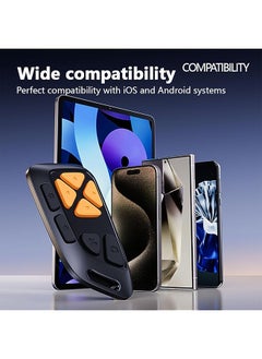 erorex Bluetooth Remote Control Page Turner Mute Button Phone Camera Video Recording Remote With 10M Remote Control Distance For Ios 15.0 Or For Android 8.0 Above Black  - Image 2