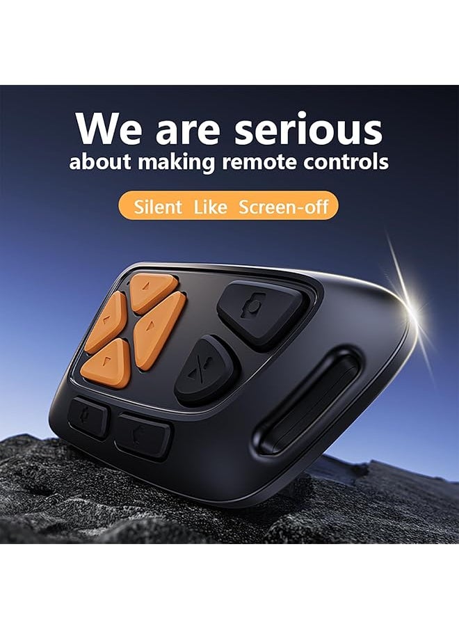 erorex - Bluetooth Remote Control Page Turner Mute Button Phone Camera Video Recording Remote With 10M Remote Control Distance For Ios 15.0 Or For Android 8.0 Above Black - Image 1