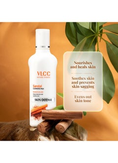 VLCC Sandal Cleansing Milk - 100Ml - Deep Cleanses & Soothes Skin. With Sandal, Ashwagandha, Fenugreek & Indian Berberry Extracts, Almond And Olive Oils.  - Image 4