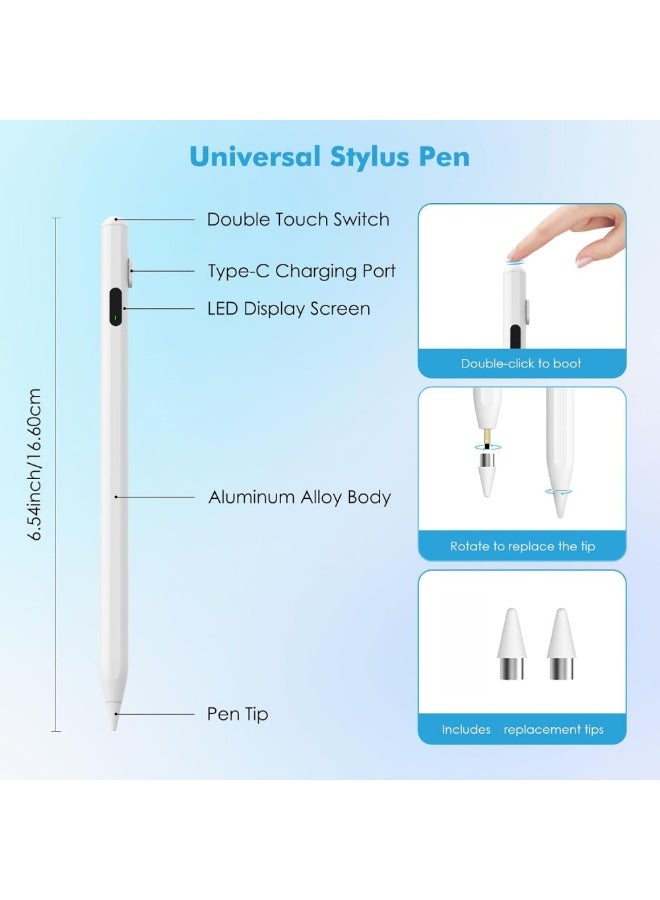 Stylus Pen for Touch Screen, Active Universal Stylus Pen Compatible with  iPad / Smartphone, with Power Display  - Image 2