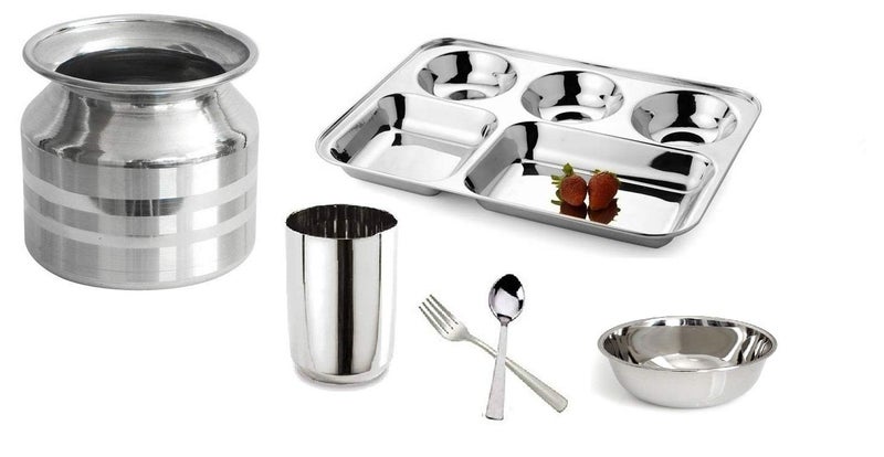 Bartan Star Stainless Steel Dinner Set of 6 - Image 1