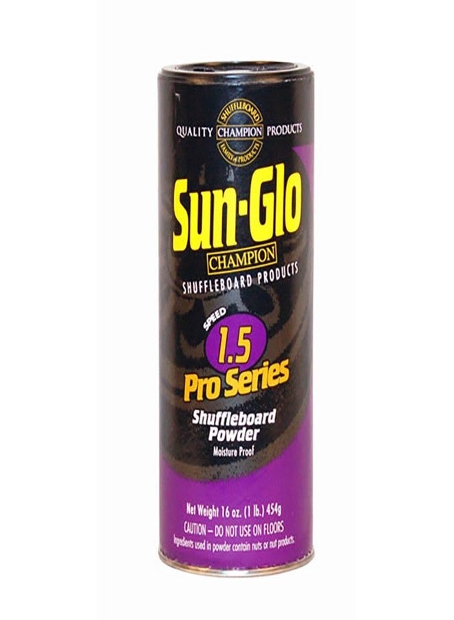 Sun-Glo Speed 1.5 (Pro Series) Shuffleboard Powder Wax – The Professional’s Choice for Speed & Accuracy – 16 oz Shaker Can - Image 1