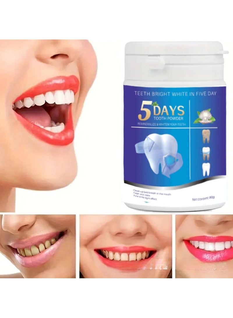 أوريتي 1pc مسحوق تبييض الأسنان ، مسحوق تنظيف الأسنان عميق ، الشاي ، القهوة ، النبيذ  مزيل البقع ، تنظيف البلاك ، معطر التنفس ، مسحوق تنظيف الأسنان للحياة اليومية - Image 1
