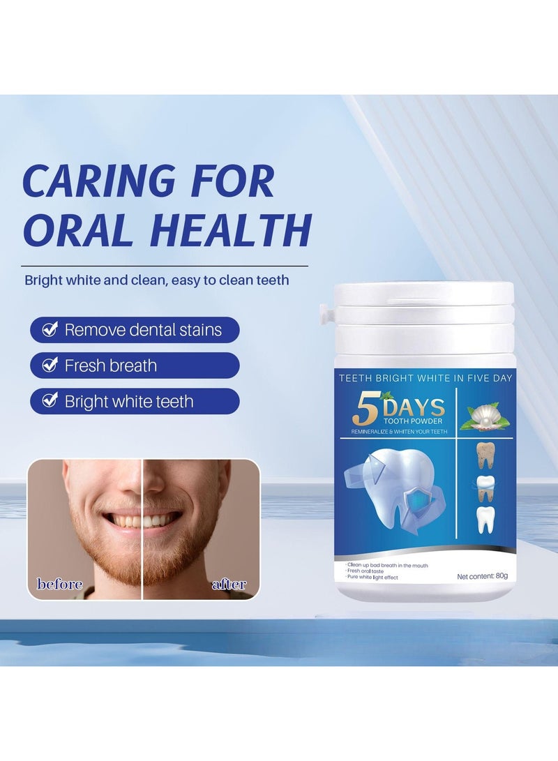 أوريتي 1pc مسحوق تبييض الأسنان ، مسحوق تنظيف الأسنان عميق ، الشاي ، القهوة ، النبيذ  مزيل البقع ، تنظيف البلاك ، معطر التنفس ، مسحوق تنظيف الأسنان للحياة اليومية - Image 4