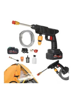 KIIUMI Cordless Pressure Washer Gun Set, 48V,12000mah High Pressure Car Pump, Wireless Household Wash Tool, Water Spray Gun, Portable Vehicle Cleaning Machine Set, Black  - Image 1
