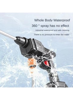 KIIUMI Cordless Pressure Washer Gun Set, 48V,12000mah High Pressure Car Pump, Wireless Household Wash Tool, Water Spray Gun, Portable Vehicle Cleaning Machine Set, Black  - Image 5
