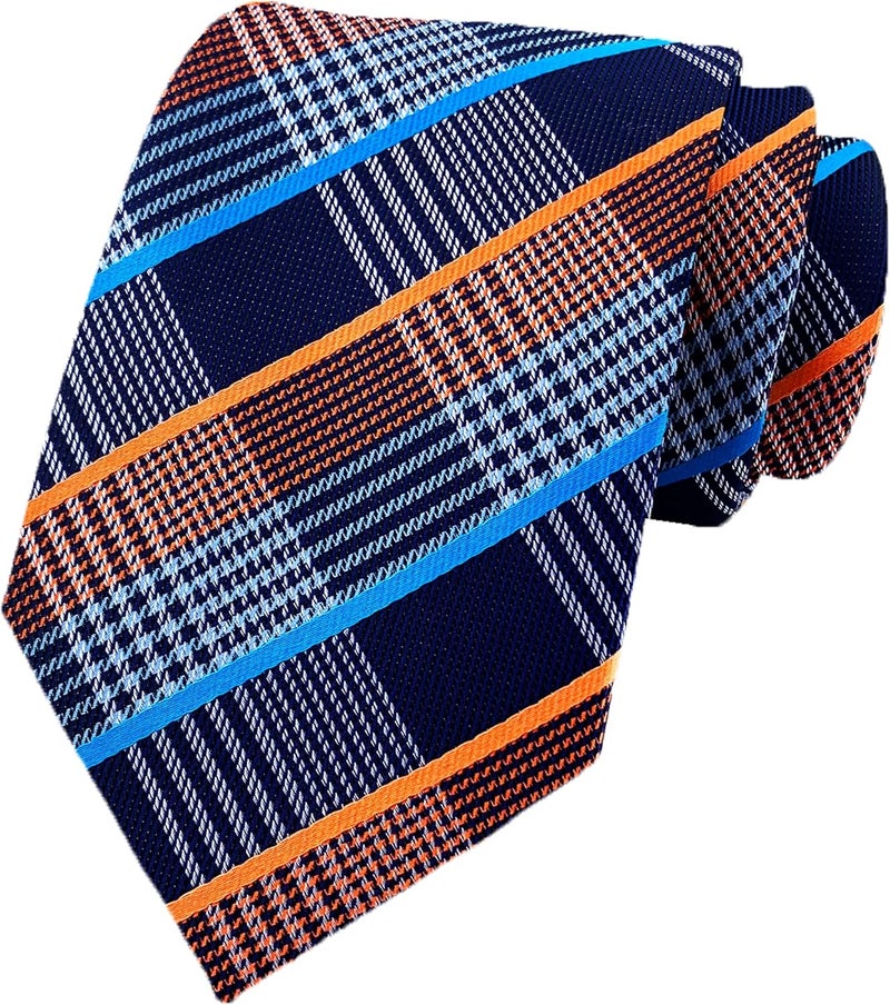 MENDENG Store Men's Classic Necktie Jacquard Woven Ties for Men Formal Business Ties Wedding Party Groomsmen Black Tie - Image 1