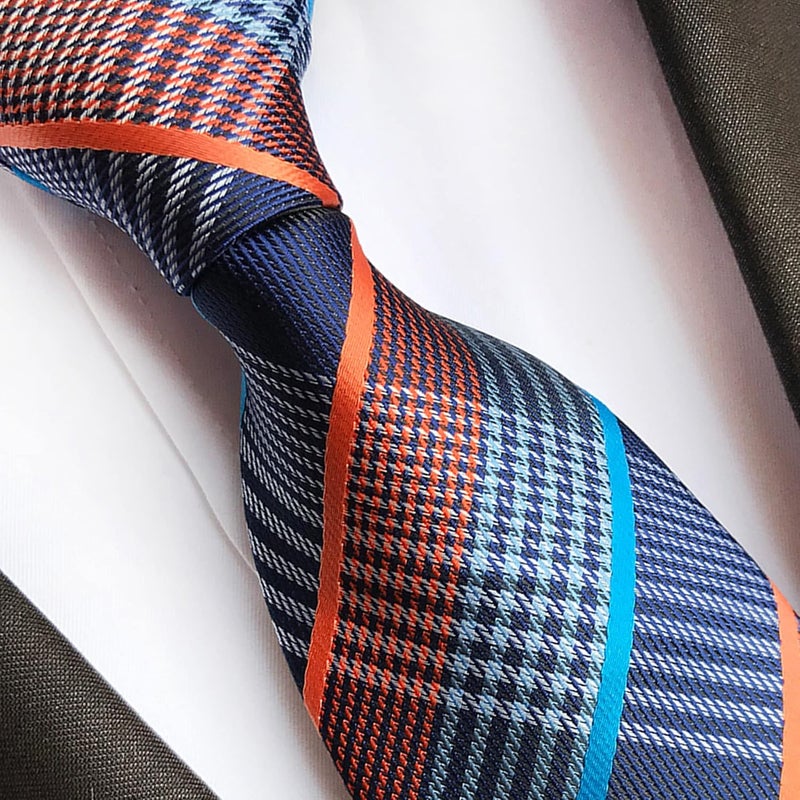 MENDENG Store Men's Classic Necktie Jacquard Woven Ties for Men Formal Business Ties Wedding Party Groomsmen Black Tie - Image 5