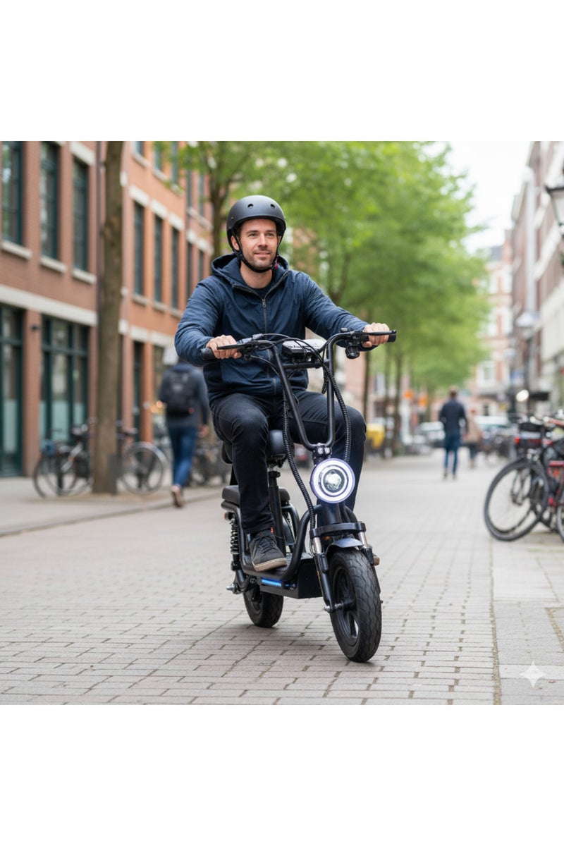 سكوتر كهربائي قابل للطي للبالغين - أسود - Image 2