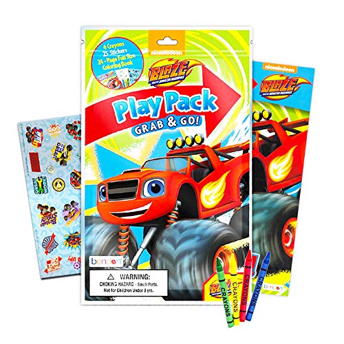 Blaze and The Monster Machines Coloring and Activity Book with Mini Cars Coloring Book with Stickers (Blaze Party Supplies) - Image 2
