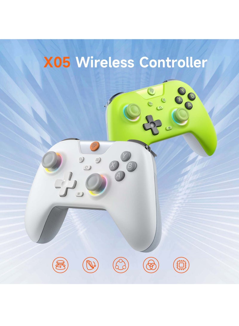 X05 Gaming Controller Bluetooth/2.4g/Wired for PC/Steam/iPhone/Android/Switch - with Hall Effect, RGB Lights and Turbo - Image 2