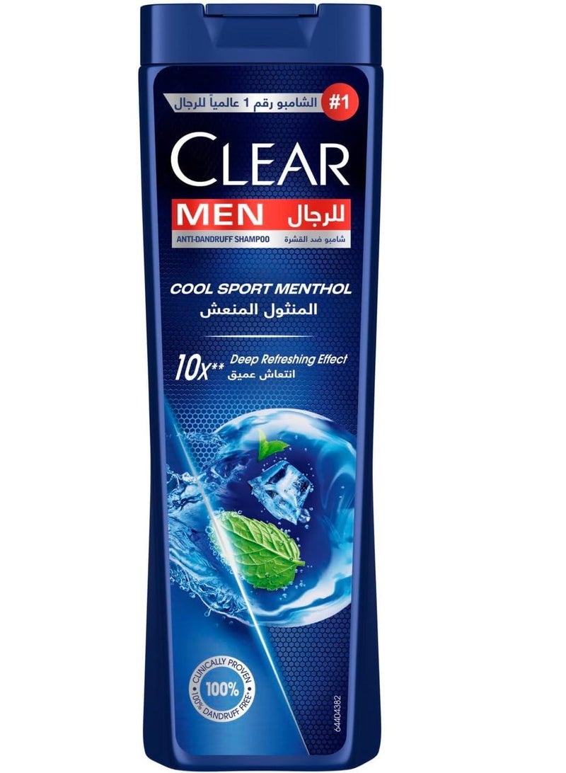 CLEAR Men Anti-dandruff Shampoo Cool Sport Menthol, 10x Deep Cooling with Ultra Performance Formula, 360ML
