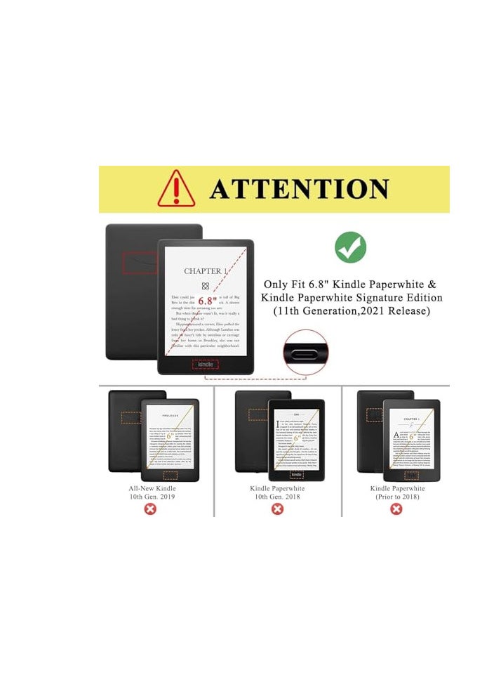 Generic - EcoSystem Slimshell Case Cover for All-New Kindle Paperwhite (11th Generation-2021, 6.8 inch) or Kindle Paperwhite Signature Edition, Smart Shell Cover with Auto Sleep/Wake, (Books) - Image 1