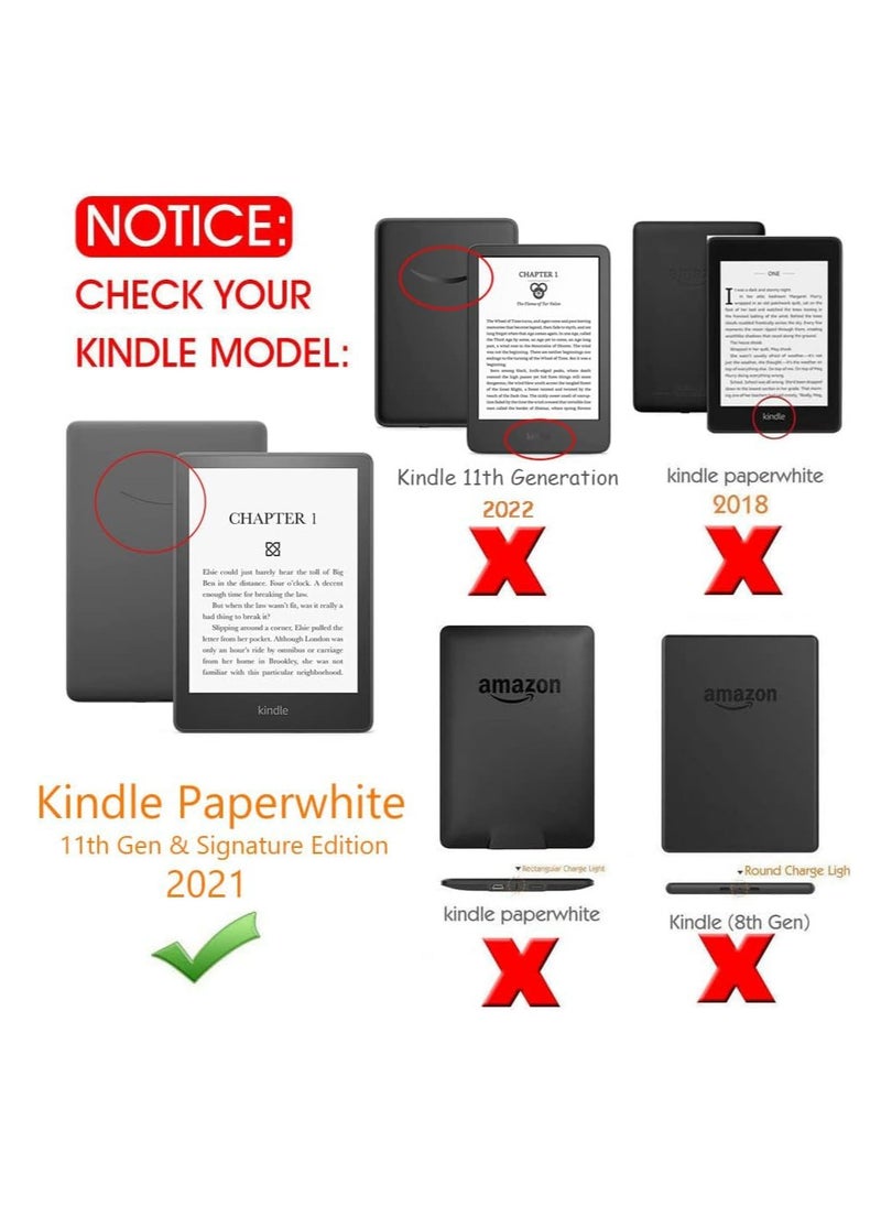 Generic - EcoSystem Slimshell Case Cover for All-New Kindle Paperwhite (11th Generation-2021, 6.8 inch) or Kindle Paperwhite Signature Edition, Smart Shell Cover with Auto Sleep/Wake, (Books) - Image 1